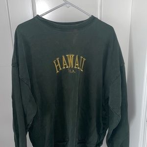 Brandy Melville green Hawaii sweatshirt, barely any use.
